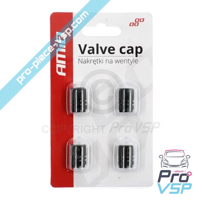 Black alu valve cap