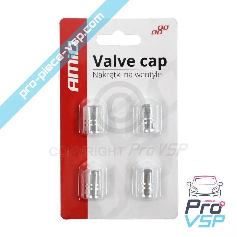 Gray aluminum valve cap