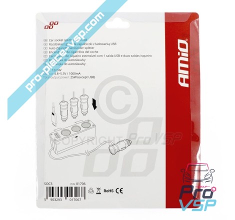 12V socket base