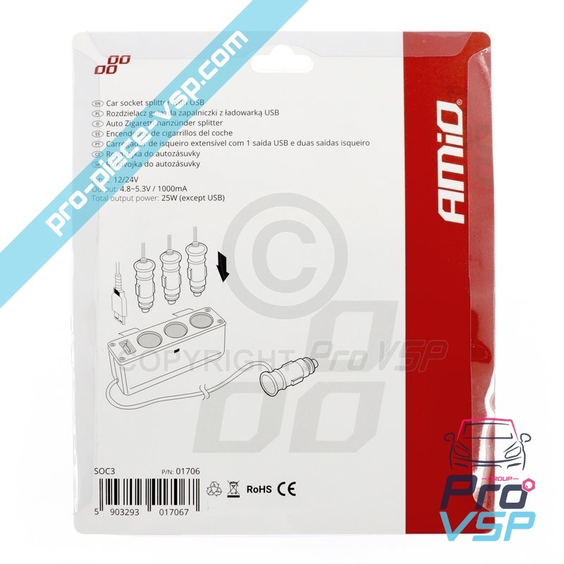 12V socket base