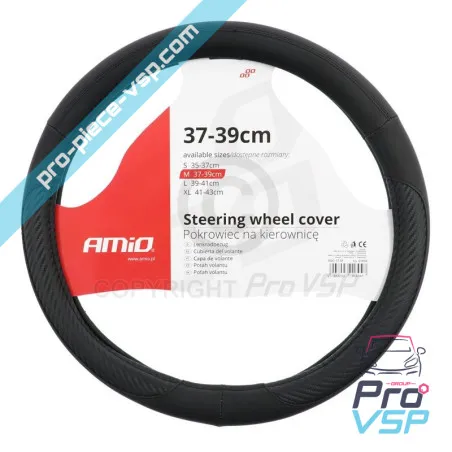 Cobertura de volante preto 37/39cm