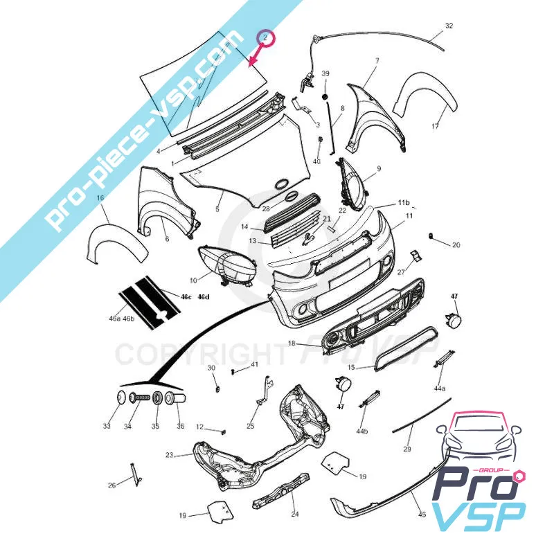 Pare brise pour microcar m8