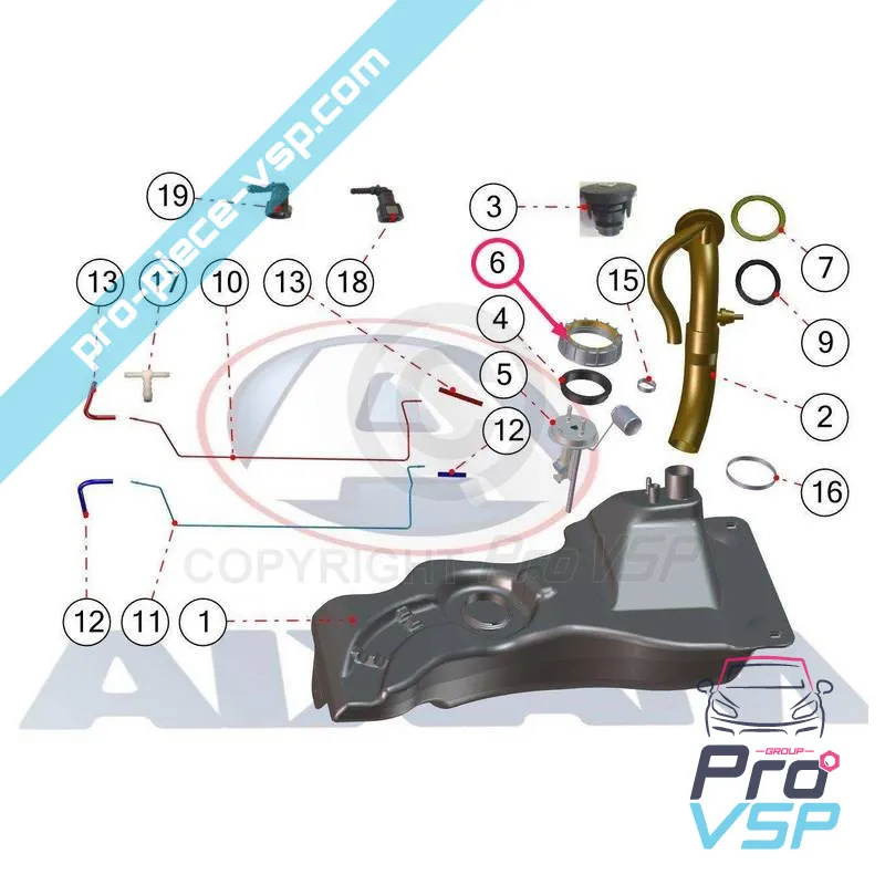 Dado calibro carburante per Aixam Impulsion Vision Sensation Émotion