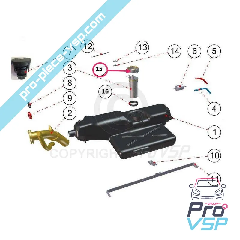 Polttoainemittarin mutteri Aixam Impulsion Vision Sensation Émotion