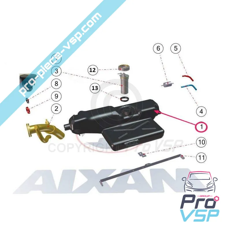 Réservoir de carburant pour mega phase 1 et 2