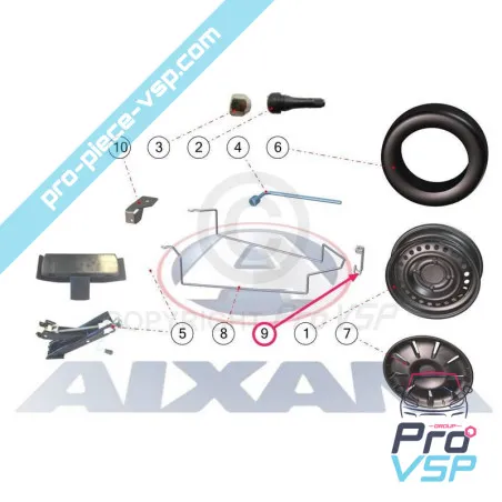 Ersatzradhaken für aixam Von 2005 bis 2009