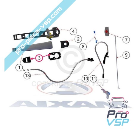 Exterior door handle gasket