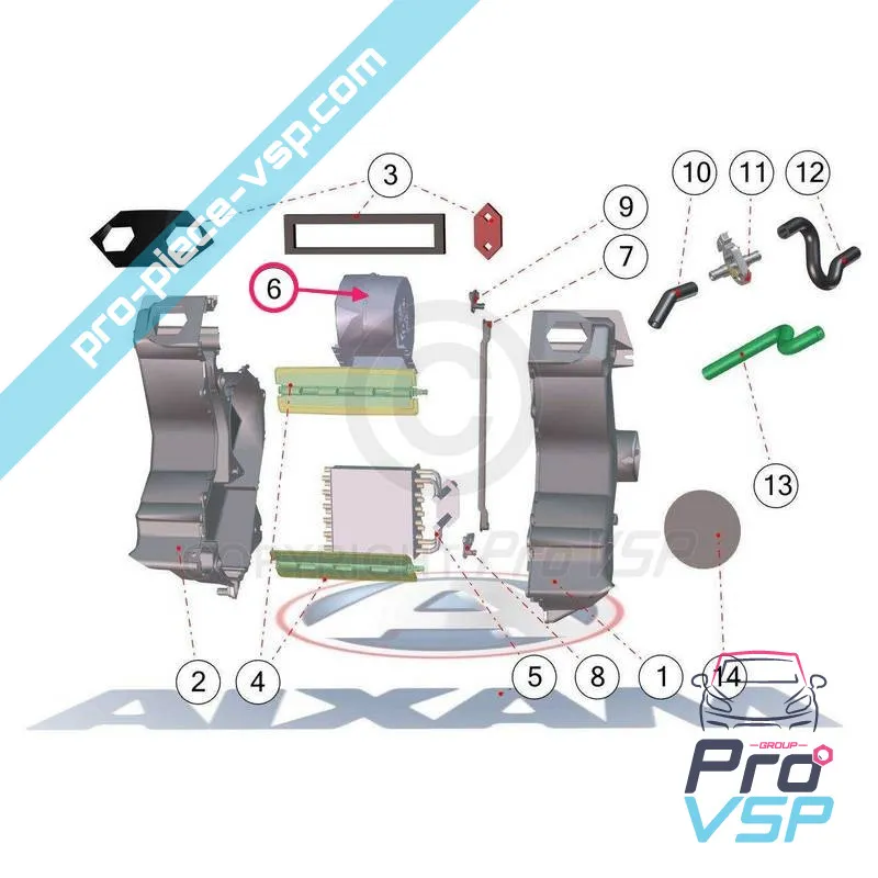 Motor de ventilação de aquecimento para Aixam Minauto Mega