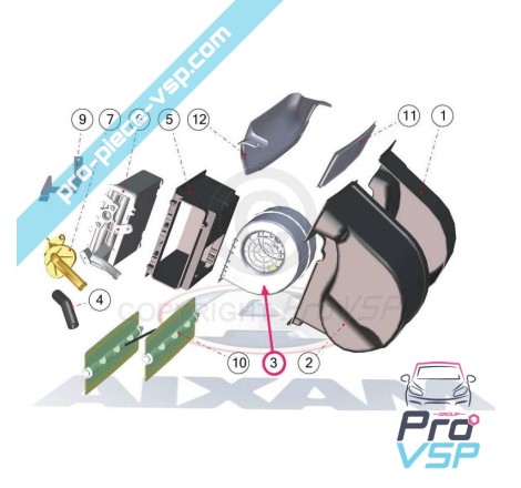 Motor de ventilación de calefacción