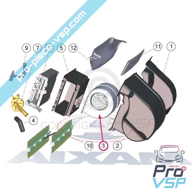 Motor de ventilación de calefacción