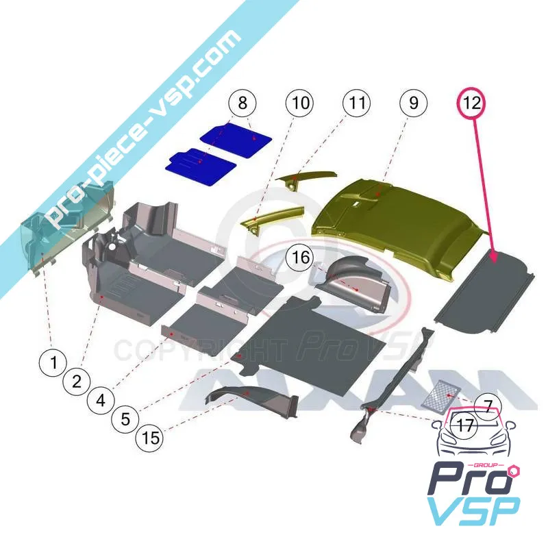 Rear range for Aixam City and GTO ( impulsion and vision )