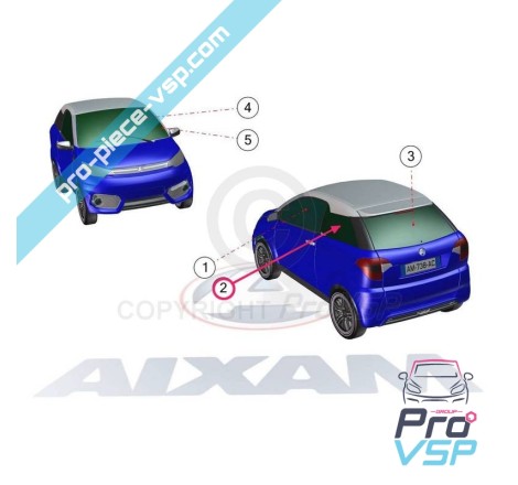 Janela de Custódia Direita que triste por aixam coupé ( impulsion e vision )