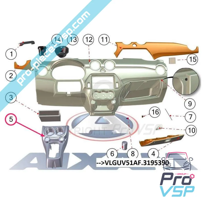 Console centrale per Aixam