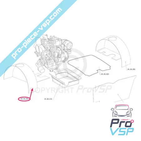 Soundproofing of wing cheek for chatenet ch26 ch28 ch30 ch32 ch33 sporteevo