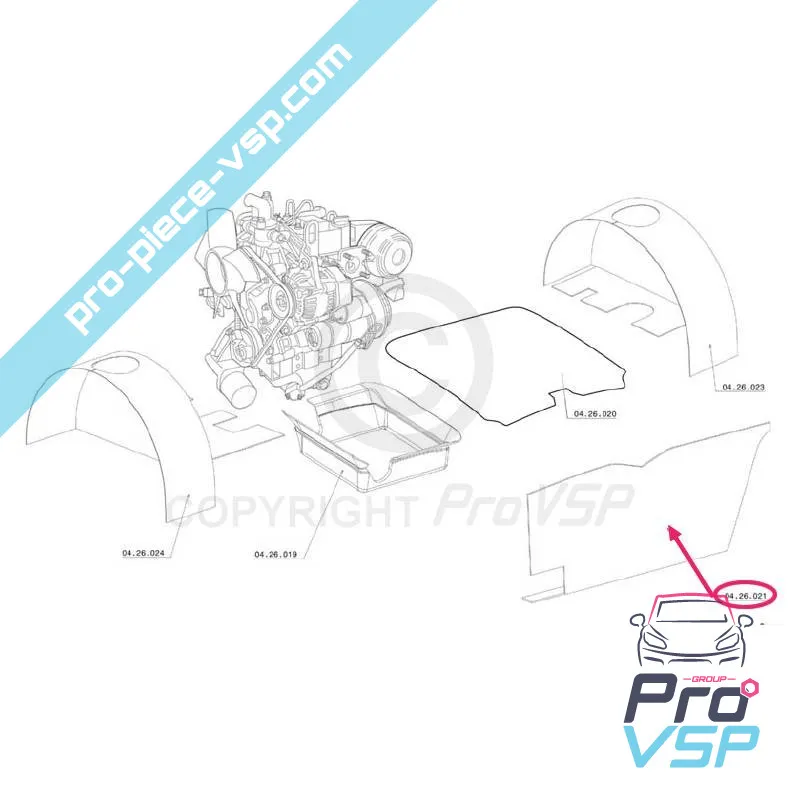 Insonorisation de face avant pour chatenet ch26 ch30 ch32 ch33 sporteevo