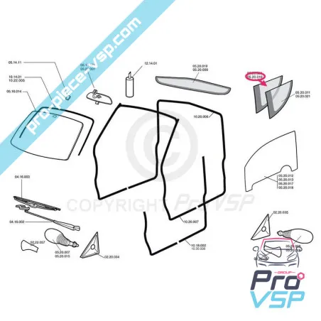 Custodio de ventana hacia atrás tintado chatenet speedino