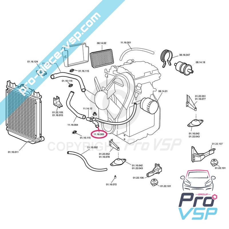 Lower radiator hose