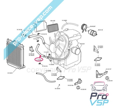 Lower radiator hose