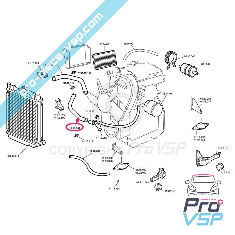 Lower radiator hose