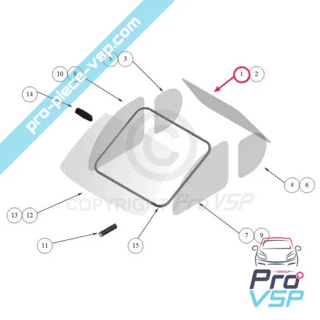 Fereastra din spate pentru ligier nova