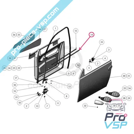 Vidro lambe à direita ligier xtoo 1 2 max r s rs optimax