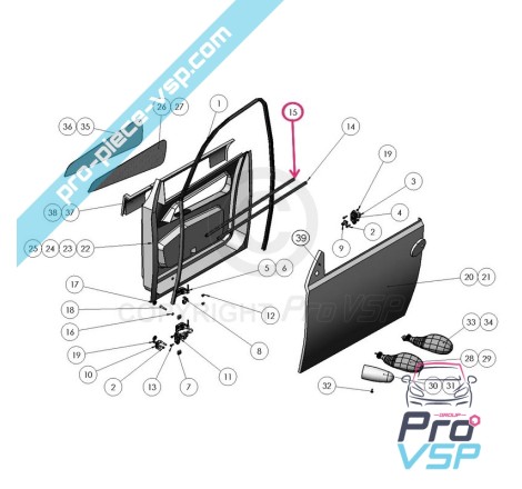 Selo de amante de vidro exterior para ligier xtoo 1 2 max r s rs optimax