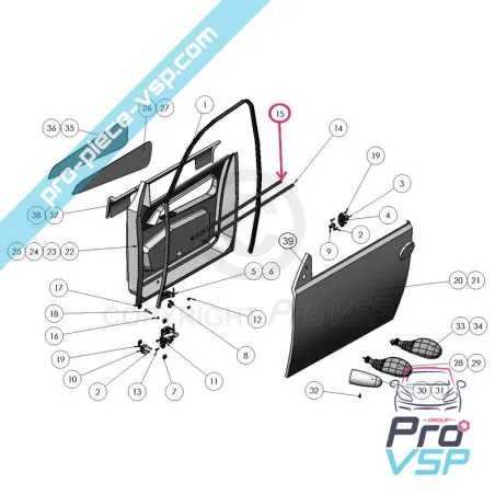 Sigiliul iubitor de sticlă exterioară pentru Ligier xtoo 1 2 max R S Rs optimax