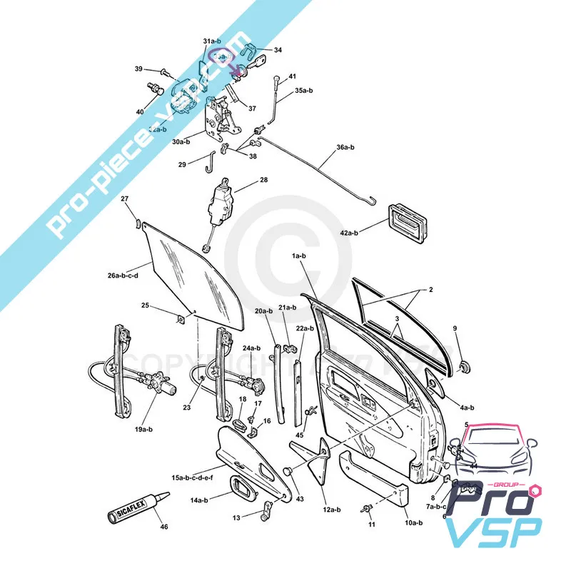 Türfass für Ligier 162 ambra nova grecav eke sonique
