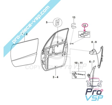 Barillet de porte pour ligier 162 ambra nova grecav eke sonique