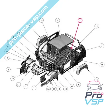 Plancher arrière pour ligier xtoo max r rs optimax