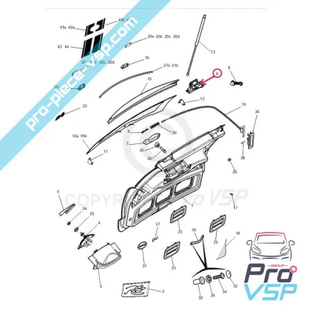 Hidraul balamale pentru Microcar