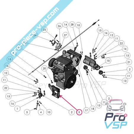 Supporto per il motore anteriore per Ligier nova Essere sveglio