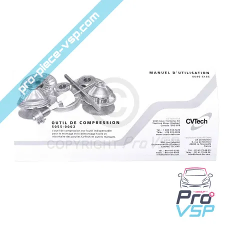 Kompressionsverktyg för montering och demonteringsdrift och låda