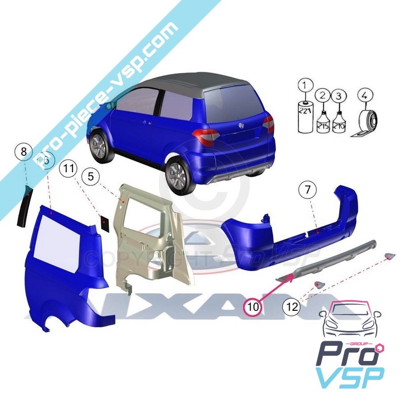 Central shot of rear bumper