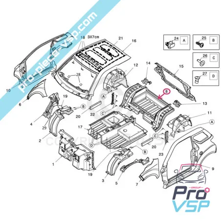 Podea din spate Ligier JS50
