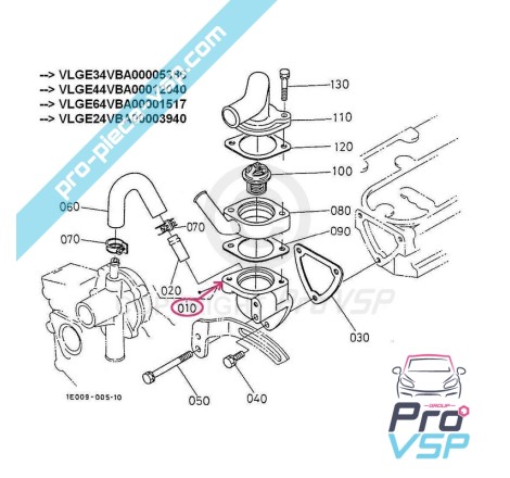 Flange do termostato para aixam (Diâmetro do termostato 38mm)