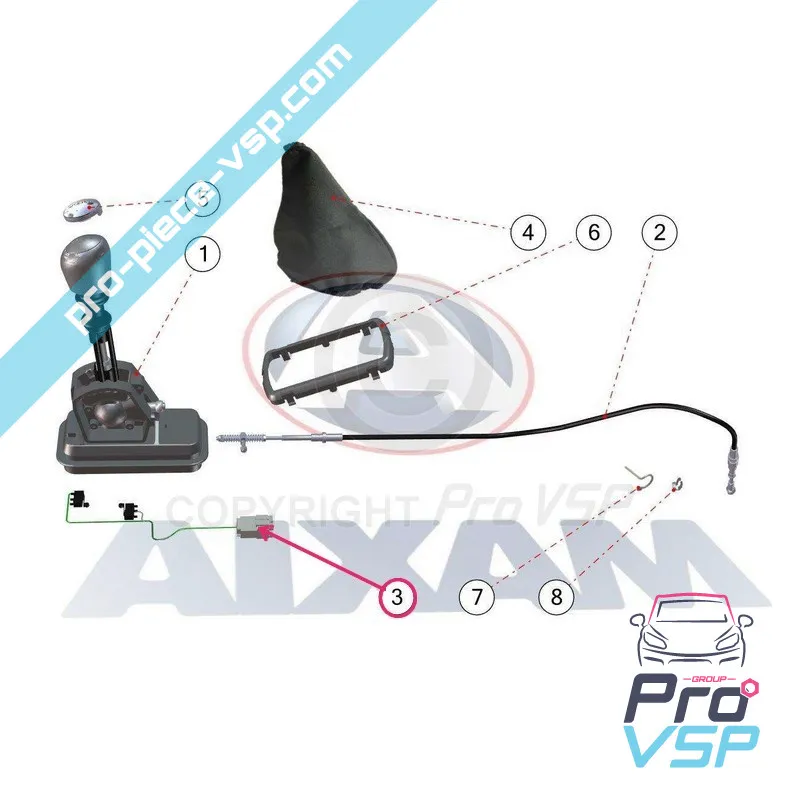 Contator de alavanca de velocidade para Aixam Impulsion Vision Sensation