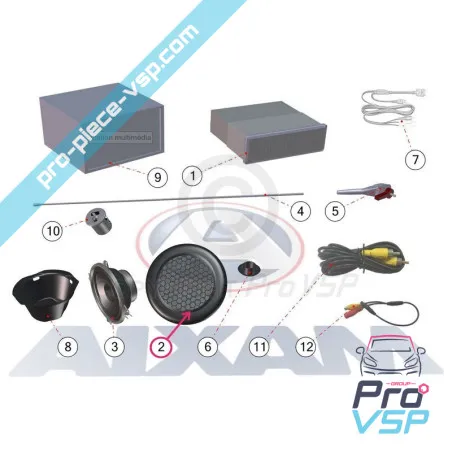 Grille de haut parleur pour Aixam