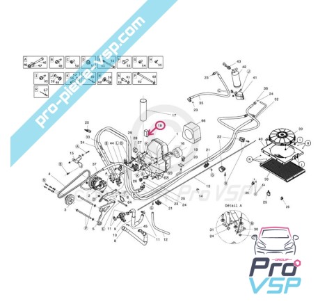 Relé bedable preto para Ligier Microcar Dué