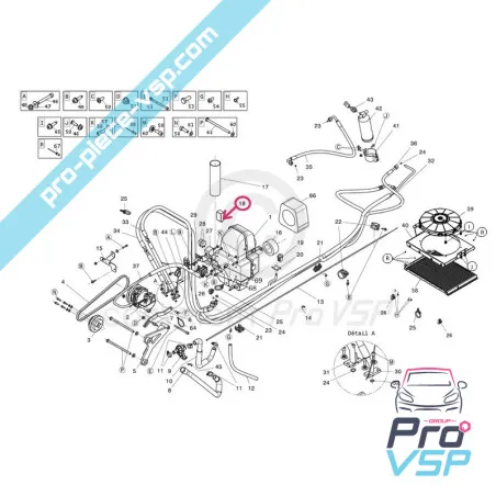 Relais bistable noir pour Ligier Microcar Dué