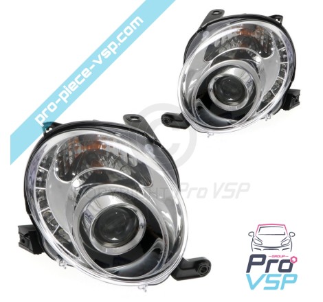 Headlights before Tuning Devil Eyes Chrome