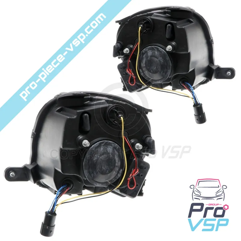 Phares avant Tuning Devil eyes chromé Bellier B8