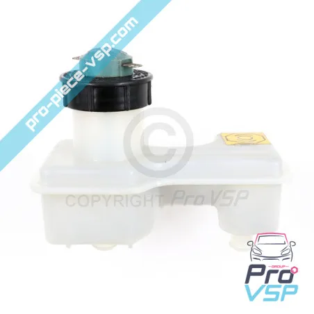 Jar of used brake fluid for Aixam