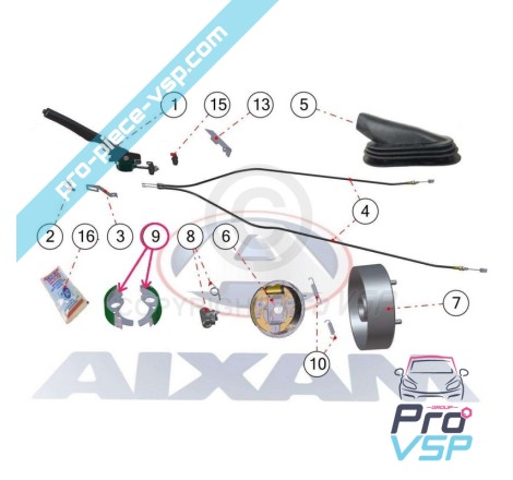 Mandíbulas de freio adaptáveis para Aixam