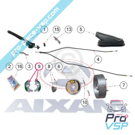 Mandíbulas de freio adaptáveis para Aixam