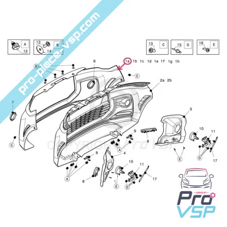 Pare choc avant origine pour ligier js50 js50l sport phase 1