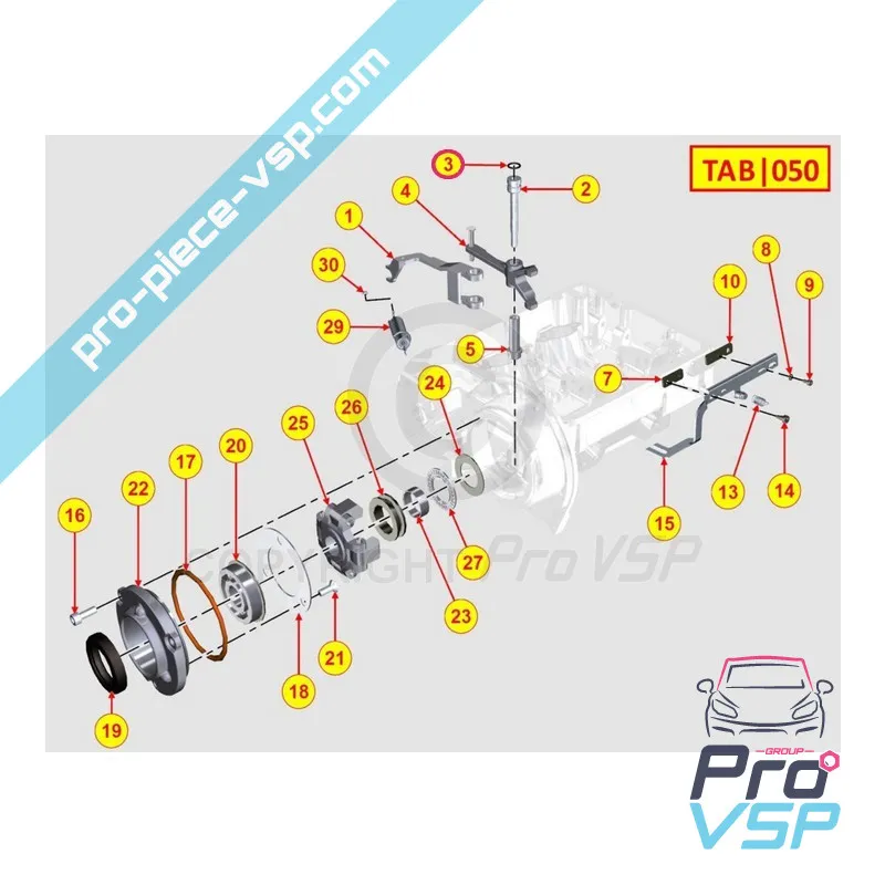 Control axle gasket diameter 9 mm