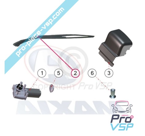 Rear wiper arm