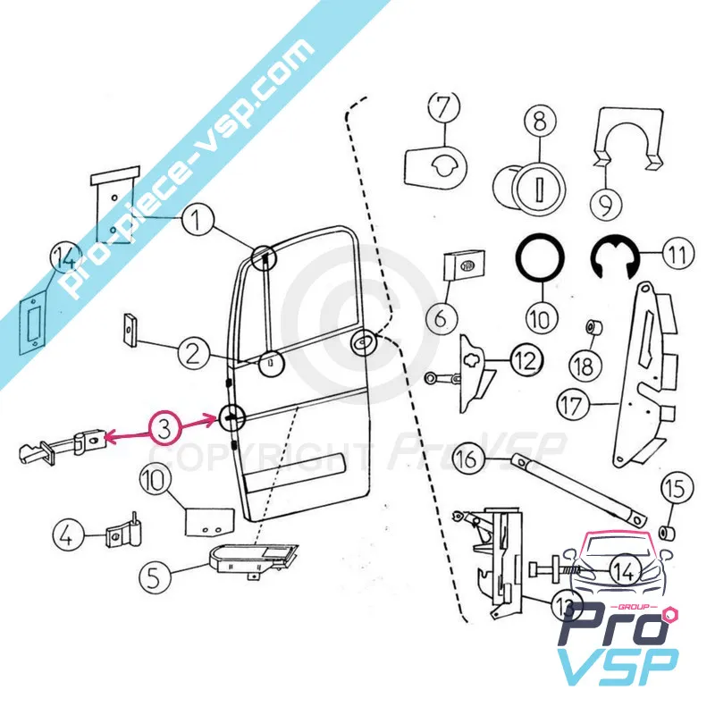 Arrêt de porte pour mega phase 1 et 2