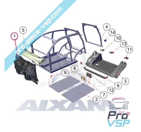 Tablier pour aixam city crossline coupé ( gamme sensation )